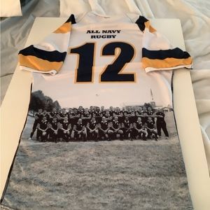 2019 All Navy Rugbyskins Rugby Gray #12 Tech Tee/Jersey